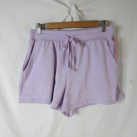 Colsie Shorts Lavender Fleece Pull On Athletic Leisure Pockets Size Medium NWT - Picture 1 of 7